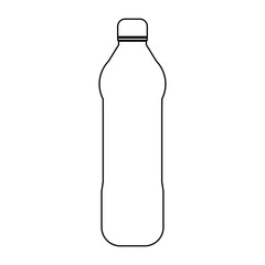 Water plastic bottle  the black color icon .