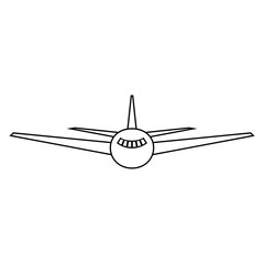 Airplane   the black color icon .