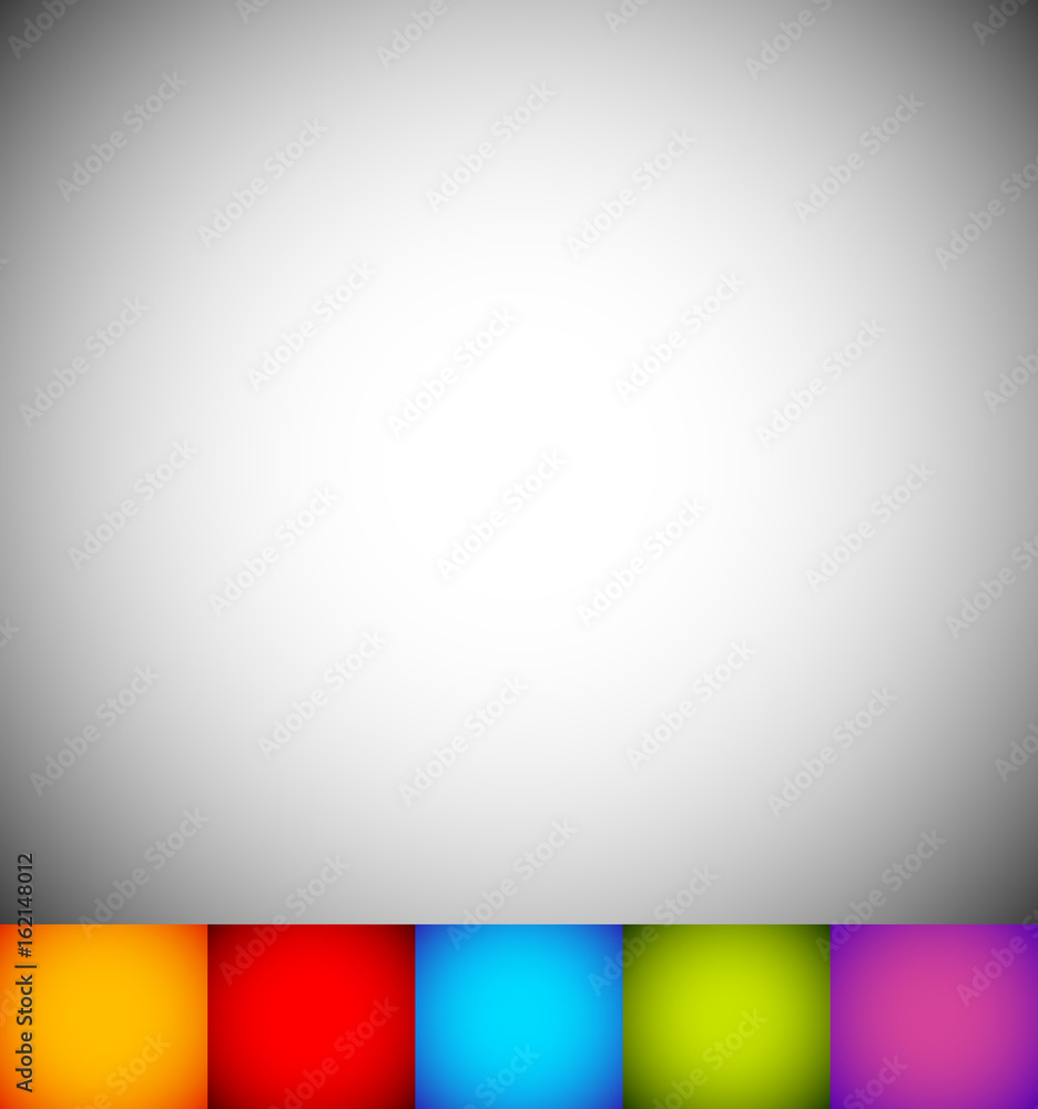 Aufkleber shaded backdrop in 6 color. empty colorful background