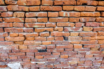 Background of red brick wall pattern texture. Great for backdrop.