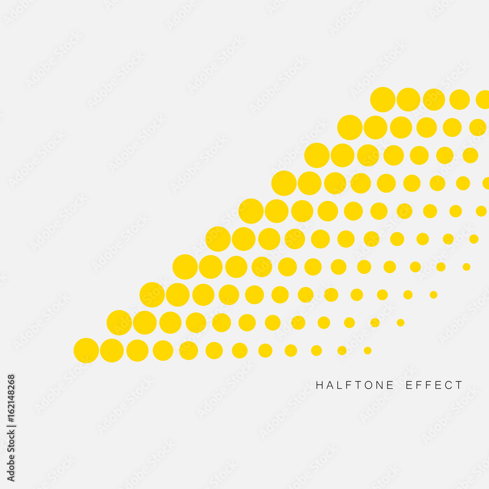 Aufkleber Set of Abstract Halftone Design Elements. Vector illustration