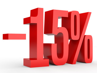 Minus fifteen percent. Discount 15 %.