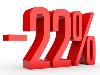 Minus twenty two percent. Discount 22 %.