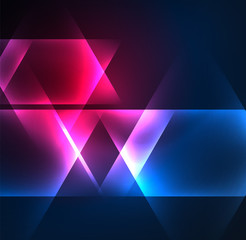 Glowing geometric shapes