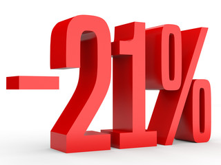 Minus twenty one percent. Discount 21 %.