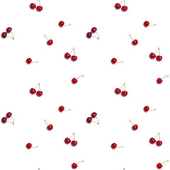 pattern of sweet cherry red berries