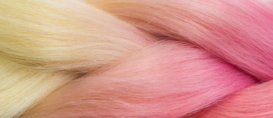 Pink kanekalon texture