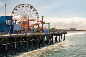 Foto op Canvas Santa Monica Pier, Santa Monica, Los Angeles, California © evenfh