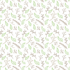 Flower Pattern Hand Made Seamless Vector