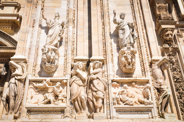 Architectural detail in Milan, Italy