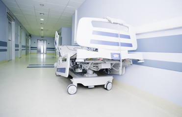 Light corridor of a modern hospital