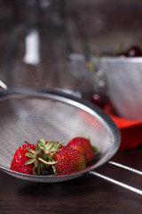 Fresh ripe juicy strawberries