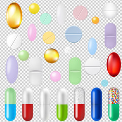 Pills Set Transparent Background