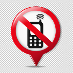 No Cell Phone Sign