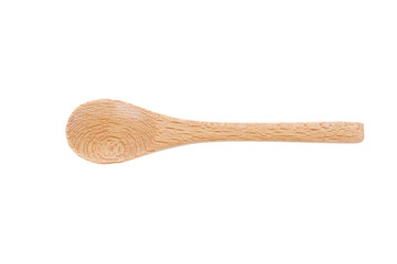 Wooden spoon on isolated background