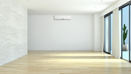 Modern empty living room. 3D rendering