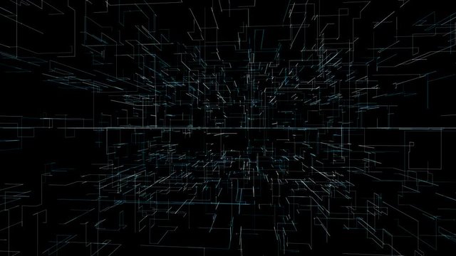 Computer generated 3D grid rotating