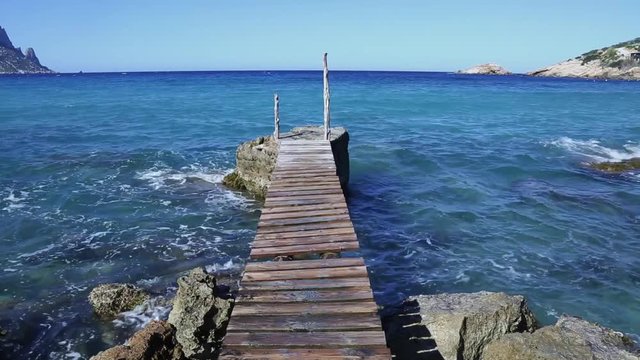 Hort Cove Pier, Ibiza, Spain