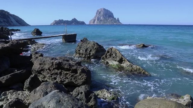 Hort Cove Pier, Ibiza, Spain