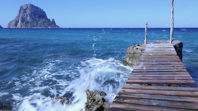 Hort Cove Pier, Ibiza, Spain