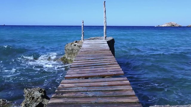 Hort Cove Pier, Ibiza, Spain