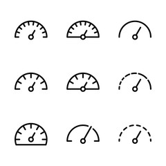 gauge icons set on white background