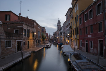 Fototapeta na wymiar Illuminated Canal 