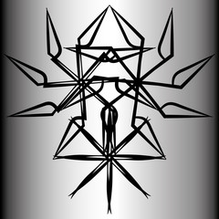 Beautiful geometric pattern astrology set