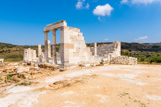 The Temple of Demeter located near the village of Sangri on Naxos Island. Cyclades. Greece 