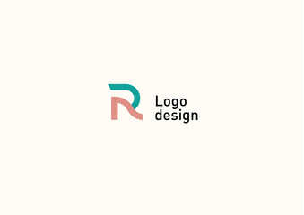 Development of a creative geometric logo, the letter R