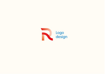 Development of a creative geometric logo, the letter R