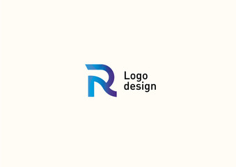 Obraz premium Development of a creative geometric logo, the letter R