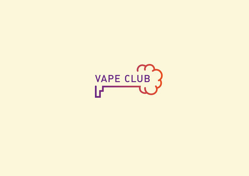 Logo For The Vape Club, Key And Smoke