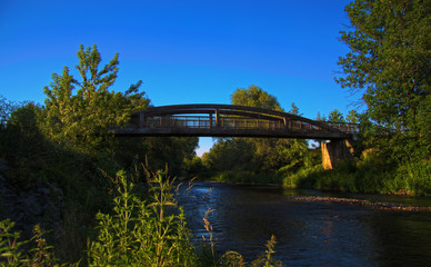 Holzbogenbrücke über Weisse Elster