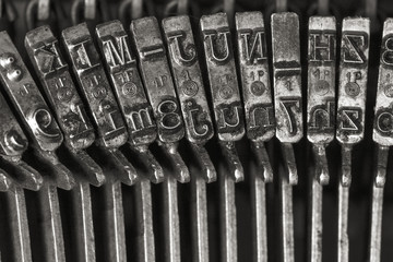 Vintage typewriter letters