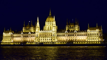 Budapest, parliament at night