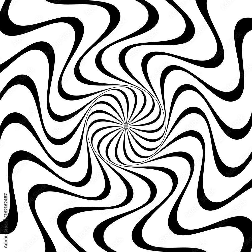 Poster circular pattern of radial, radiating lines. monochrome starburst, sunburst element.