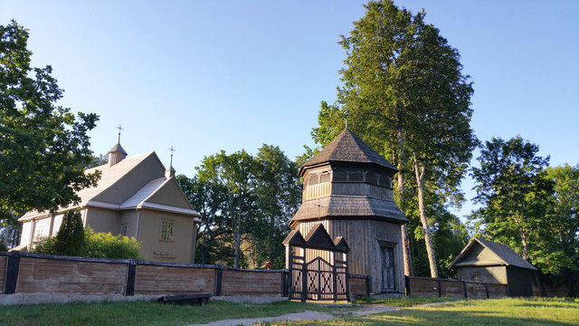 Paluse wooden church in the Aukstaitija National Park in Lithuania.