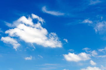 blue sky with cloud for background, sunny day in summer