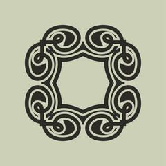Vintage abstract ornamental logo. Element for design
