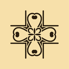 Vintage abstract ornamental logo. Element for design