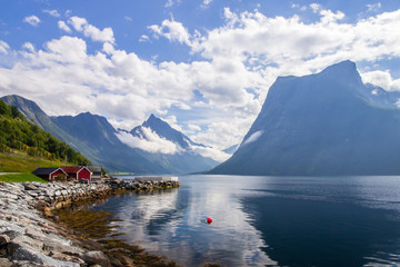 Hjorundfjord fjord in Norway