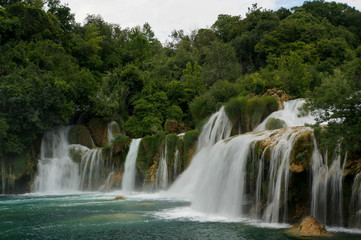 Fototapeta na wymiar Skradinski Buk Waterfall in Krka National Park, Croatia