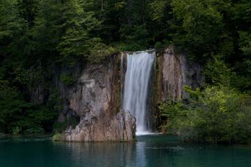 Obraz na płótnie Canvas Waterfall in Plitvice Lakes National Park, Croatia