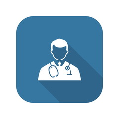 Doctor Icon. Flat Design.
