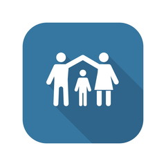 Family Insurance Icon. Flat Design.