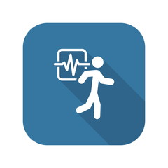 Cardio Workout and Medical Services Icon.