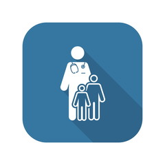 Child Care and Medical Services Icon. Flat Design.