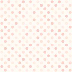 Rose polka dot pattern. Seamless vector background