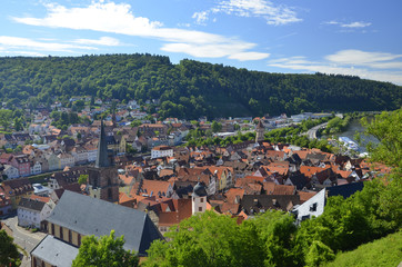 Fototapeta na wymiar Blick von der Burg auf Wertheim